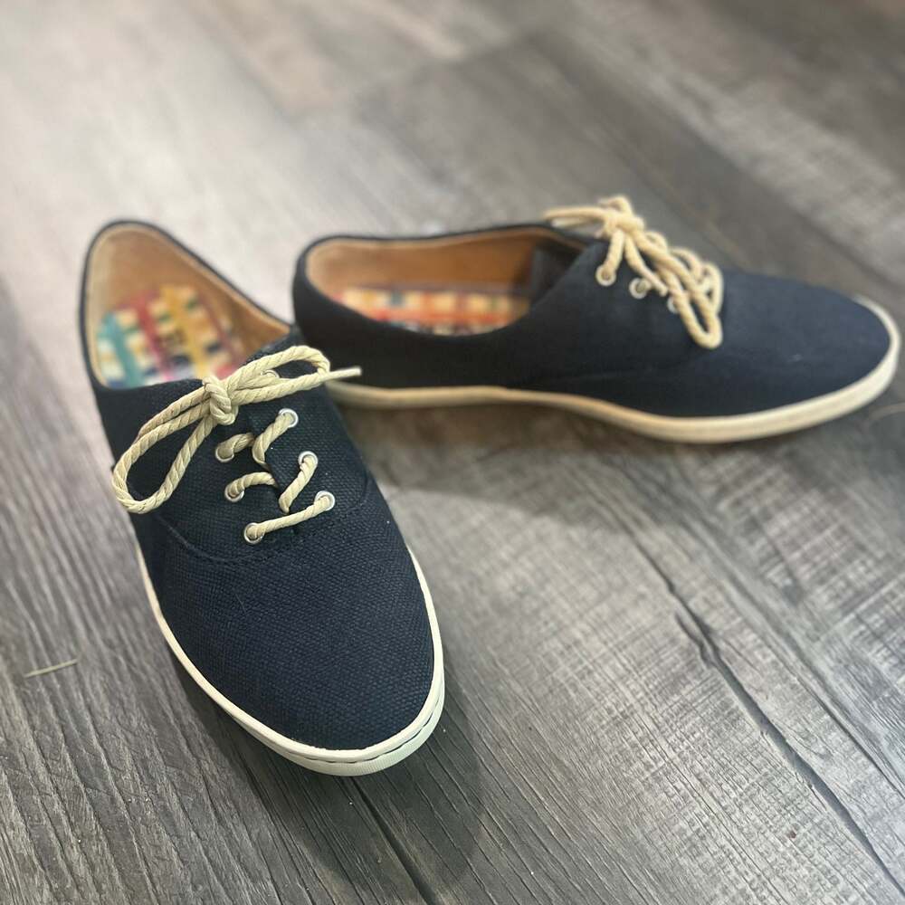Born Dampney Blue Fabric Lace-Up Casual Shoes